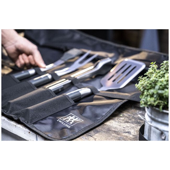ZWILLING BBQ+ Triple-Rivet Stainless Steel 5-pc Grill Tool Set